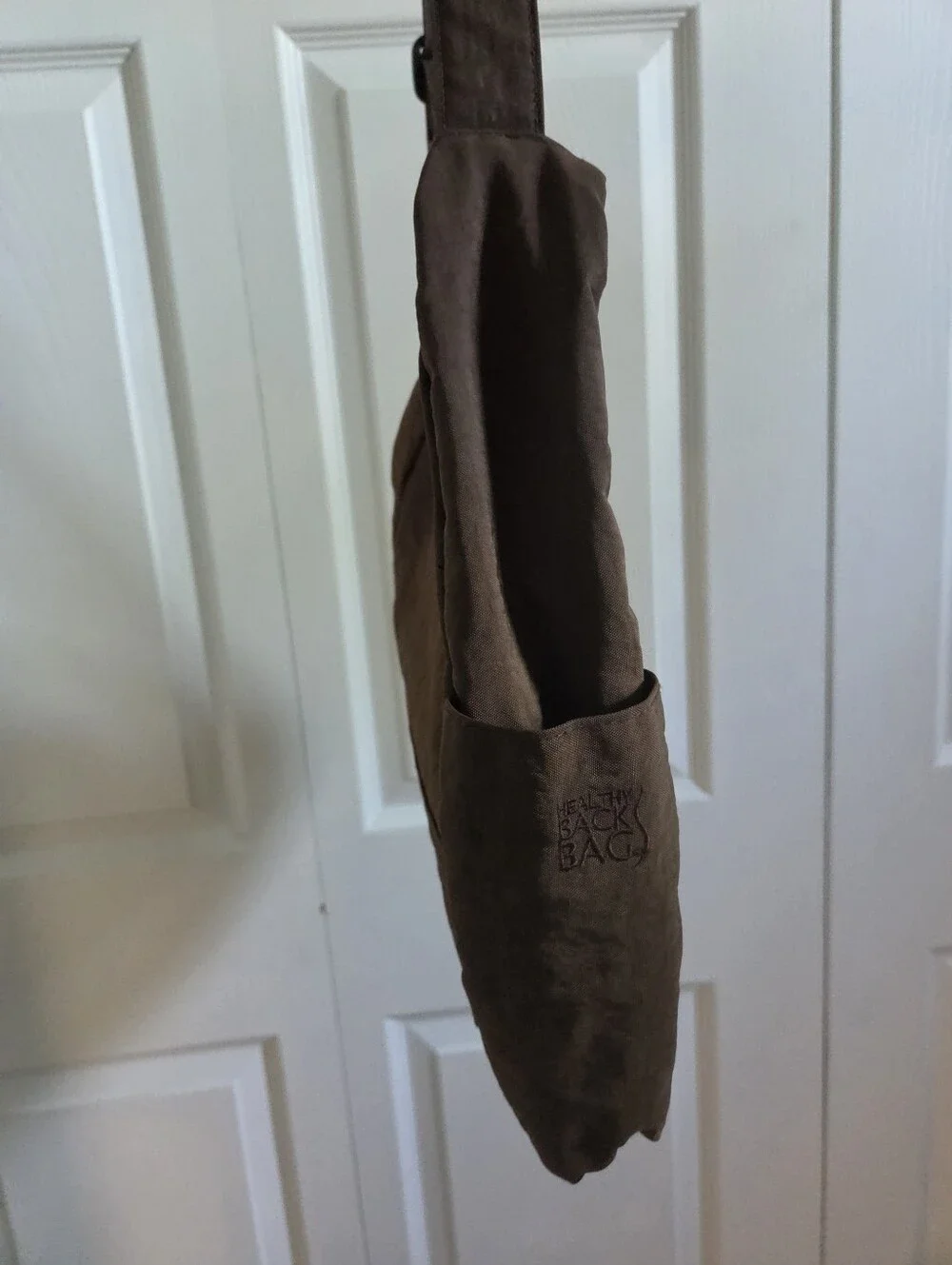AmeriBag Healthy Sling Back Bag Brown Nylon Canvas Backpack Unisex Made In USA
